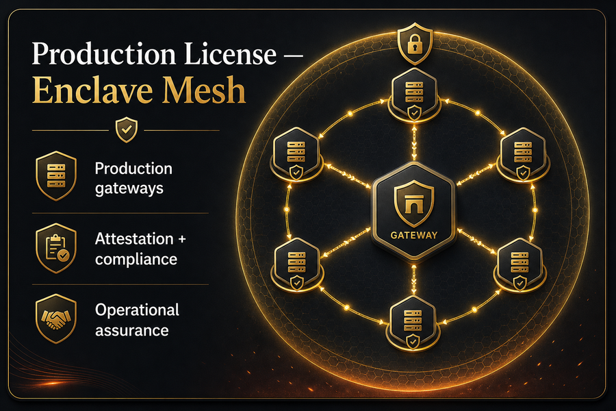 Production License — Enclave Mesh with hub and peer gateways